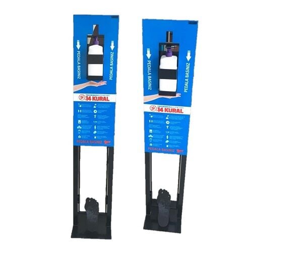 Ayak Kumandalı El Dezenfektan Standı Hijyen Noktası