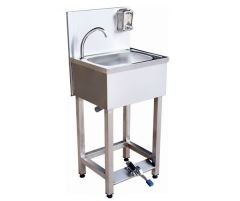 Profil Ayaklı El Yıkama Evyesi Ayak Kumandalı Musluklu