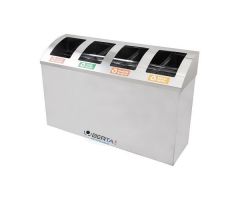 Geri Dönüşüm Çöp Kovası Oval Kapak 4'lü