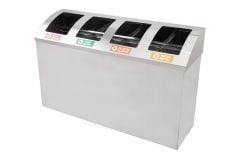 Geri Dönüşüm Çöp Kovası Oval Kapak 4'lü