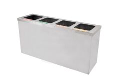 Geri Dönüşüm Sıfır Atık Kovası Kare Kapak 4'lü