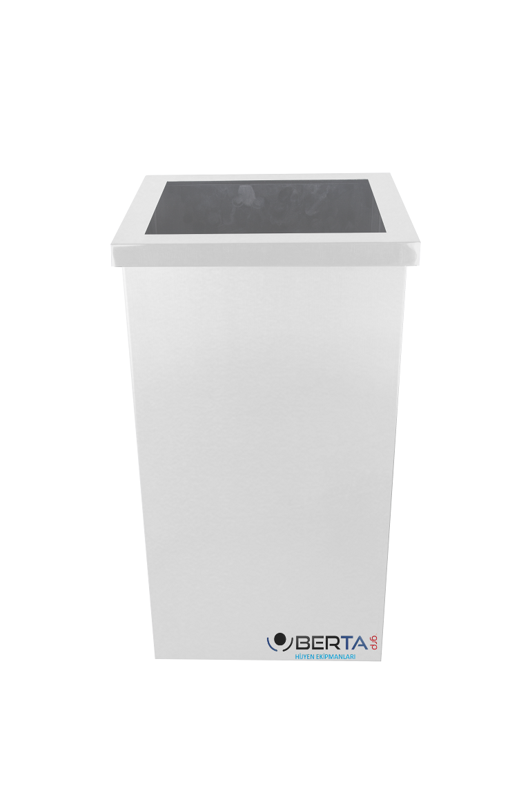 Beyaz Çöp Kovası Açık Kapak 36 Litre