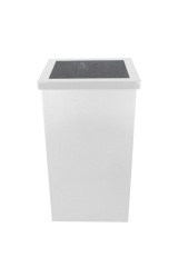 Beyaz Çöp Kovası Açık Kapak 36 Litre
