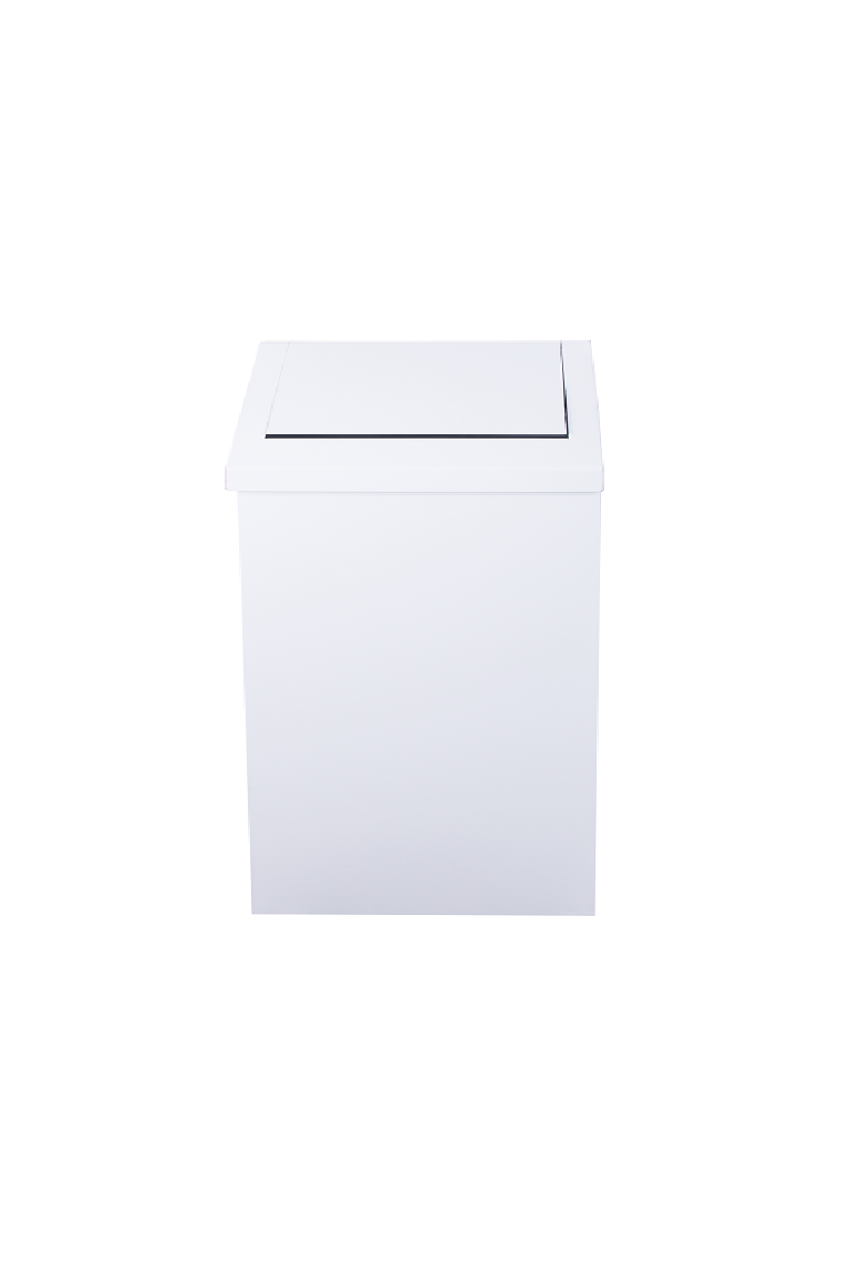 Beyaz Sallanır Kapaklı Çöp Kovası