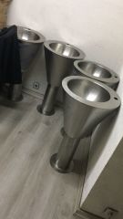 Paslanmaz Çelik Ayaklı Huni Lavabo