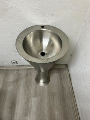 Paslanmaz Çelik Ayaklı Huni Lavabo
