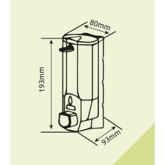 Sıvı Sabunluk ve Şampuanluk Dispenseri Beyaz 380ml