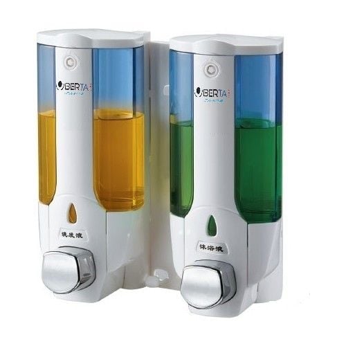 Sıvı Sabunluk ve Şampuanluk Dispenseri Beyaz 380ml İkili