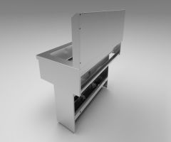 Üç Kişilik Ayaktan Pedallı El Yıkama Evyesi