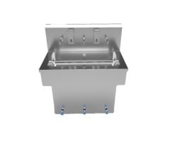 Üç Kişilik Ayaktan Pedallı El Yıkama Evyesi