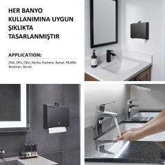 Siyah Kağıt Havlu Dispenseri 200' lü