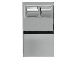 Çöp Kovalı İkili Tuvalet Kağıt Verici Set