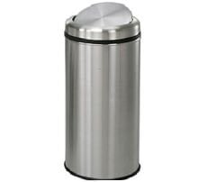 Mat Döner Kapaklı Çöp Kovası 38lt Paslanmaz