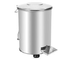 Sanayi Tipi Pedallı Paslanmaz Çöp Kovası 90lt