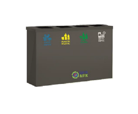 Siyah Geri Dönüşüm Ünitesi 4'lü