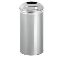 Paslanmaz Büyük Hacimli Kapaklı Çöp Kovası 42Lt