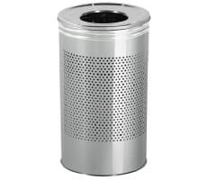 Paslanmaz Büyük Hacimli Kapaklı Çöp Kovası Delikli 42Lt-70Lt