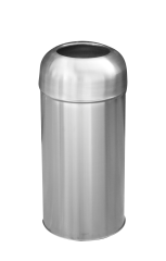 Torpil Kapaklı Paslanmaz Çöp Kovası 38Lt