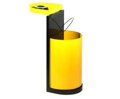 Epoksi Boyalı Duvara Monte Çöp Kovalı Küllük