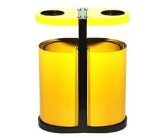 Epoksi Boyalı Duvara Monte Çöp Kovalı Küllük