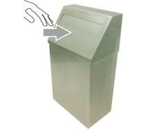 Yaylı Çatı Kapaklı Paslanmaz Çöp Kovası 25lt Hacimli