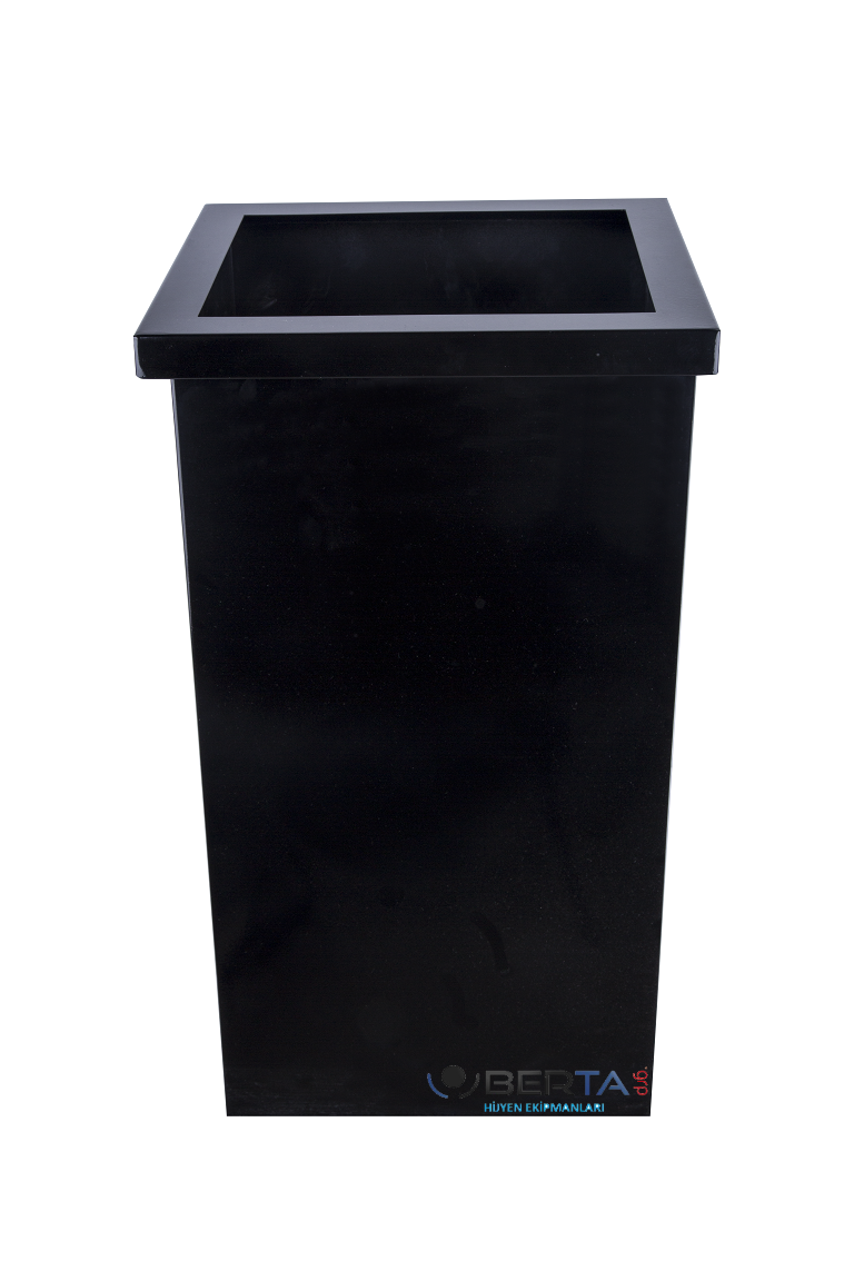 Siyah Çöp Kovası Açık Kapak 36 Litre