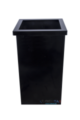 Siyah Çöp Kovası Açık Kapak 36 Litre