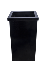 Siyah Çöp Kovası Açık Kapak 36 Litre
