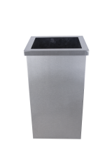 Paslanmaz Çöp Kovası Açık Kapak 36 Litre