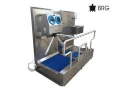 Hijyen Hattı El yıkma Evyeli Taban Altı Yatay Fırçalı