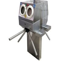 İki El Hazneli Turnikeli Dezenfektan Verici Hijyen Bariyeri