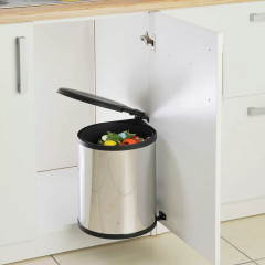 Dolap İçi Çöp Kovası 11Lt Krom
