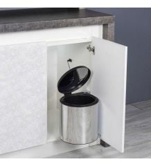 Dolap İçi Çöp Kovası 11Lt Krom