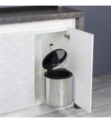 Dolap İçi Çöp Kovası 11Lt Krom