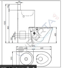 Çelik Klozet Lavabo Kombinasyonu