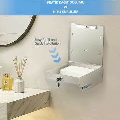 Paslanmaz Kağıt Havlu Verici 200' lü