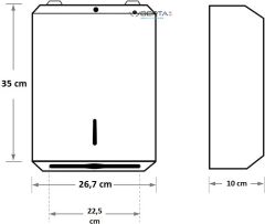 Paslanmaz Kağıt Havlu Verici 400' lü