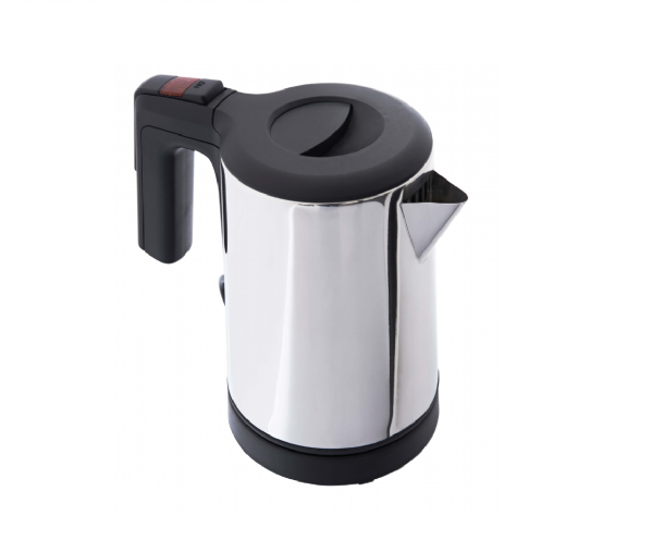 Otel Tipi Kettle Su Isıtıcı Krom Siyah
