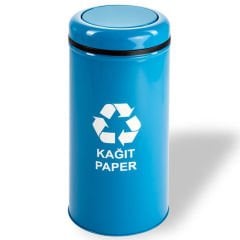 Sıfır Atık Geri Dönüşüm Çöp Kovası Tekli Döner Kapaklı Renkli