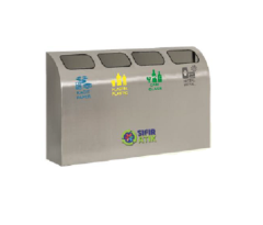 Duvar Tipi Paslanmaz Geri Dönüşüm Seti 4'lü