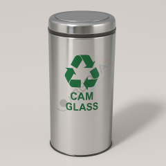 Paslanmaz Sıfır Atık Kutuları Döner Kapaklı Tekli