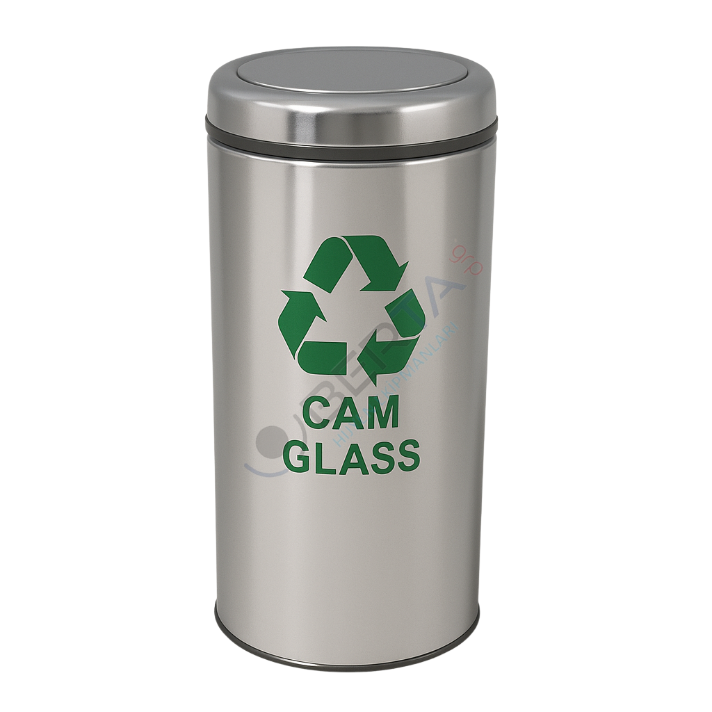 Paslanmaz Sıfır Atık Kutuları Döner Kapaklı Tekli