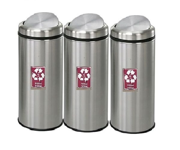 Döner Kapaklı Geri Dönüşüm Atık Ünitesi Üçlü