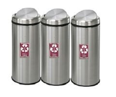 Döner Kapaklı Geri Dönüşüm Atık Ünitesi Üçlü