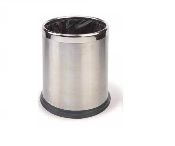 Paslanmaz Çember Kapaklı Çöp Kovası