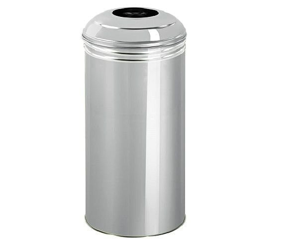 Paslanmaz Büyük Hacimli Kapaklı Çöp Kovası 42Lt