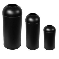 Siyah Torpil Kapaklı Çöp Kovası 63Lt