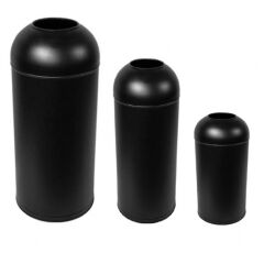 Siyah Torpil Kapaklı Çöp Kovası 15Lt