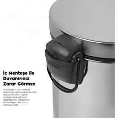 Pedallı Paslanmaz Çöp Kovası 3Lt