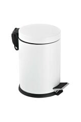 Beyaz 2'li Çöp Kovası Banyo Seti Klozet Fırçası